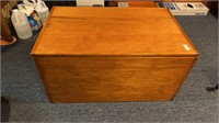 Handcrafted wooden toy chest 23in x 37in x 19in