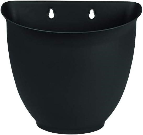 8 Inch Garden Wall Planter - Indoor Outdoor  Black