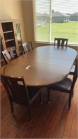 AMISH 7 PIECE DINING SET INCLUDING TABLE/6 CHAIRS