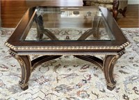 Glass Top Coffee Table - 48x58x23