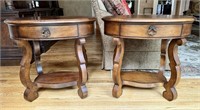 Pair of Century Single Drawer End Tables