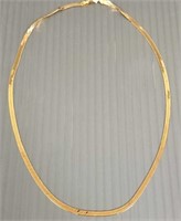 14K gold herringbone chain necklace - 7.9 grams;