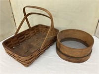 Vintage Sifter and Garden Basket