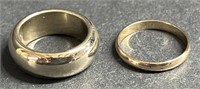 (AW) Gold Tone Wedding Bands