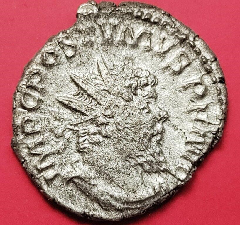 VBERITAS AVG Postumus AD267 silver Ancient coin