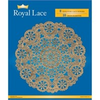 Royal Lace Round Foil Doilies, Gold, 10-Inch, Pack