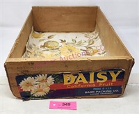 Daisy Wooden Fruit Crate