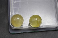 2, High Quality Gem Muscovite Spheres