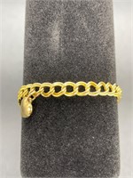 14k gold heart bracelet