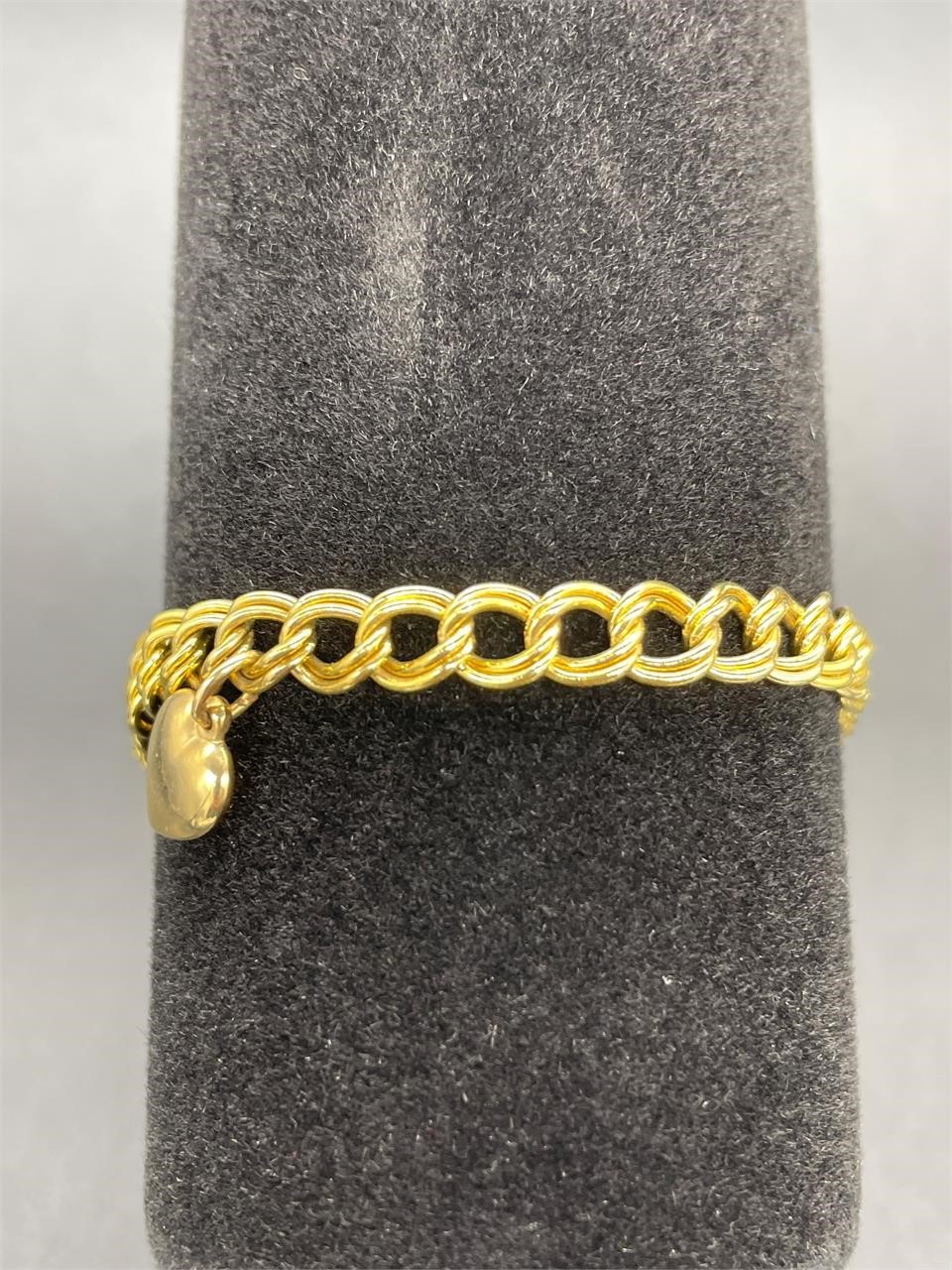 14k gold heart bracelet