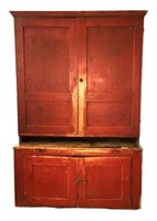 19th Century Painted New England Cupboard