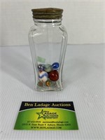 Assorted Marbles in Jar