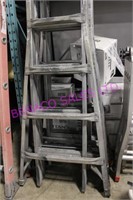 LOT, 2X APRX. 9' A-FRAME WERNER LADDERS