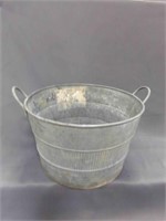 Galvanized Tub with 2 Handles 9" Tall 14"