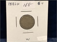 1882H Can Silver Ten Cent Piece  G4