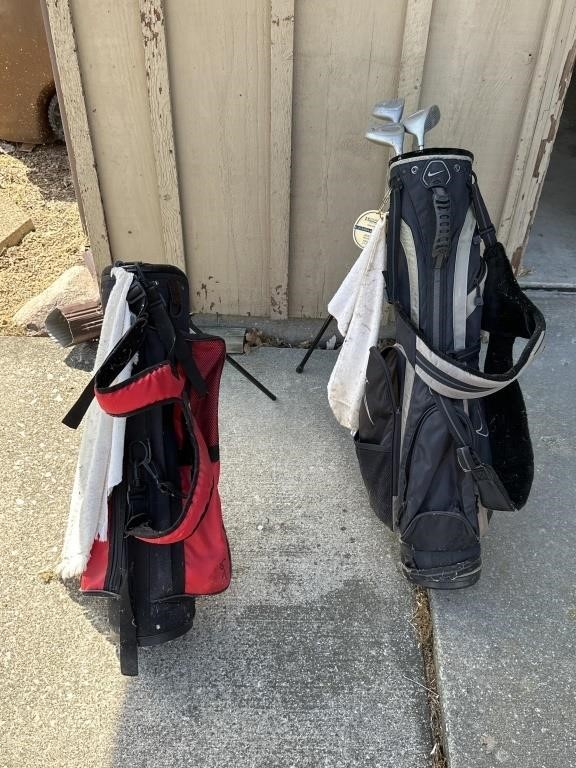 Nike Golf Bag With Junior Clubs & Junior Golf Bag