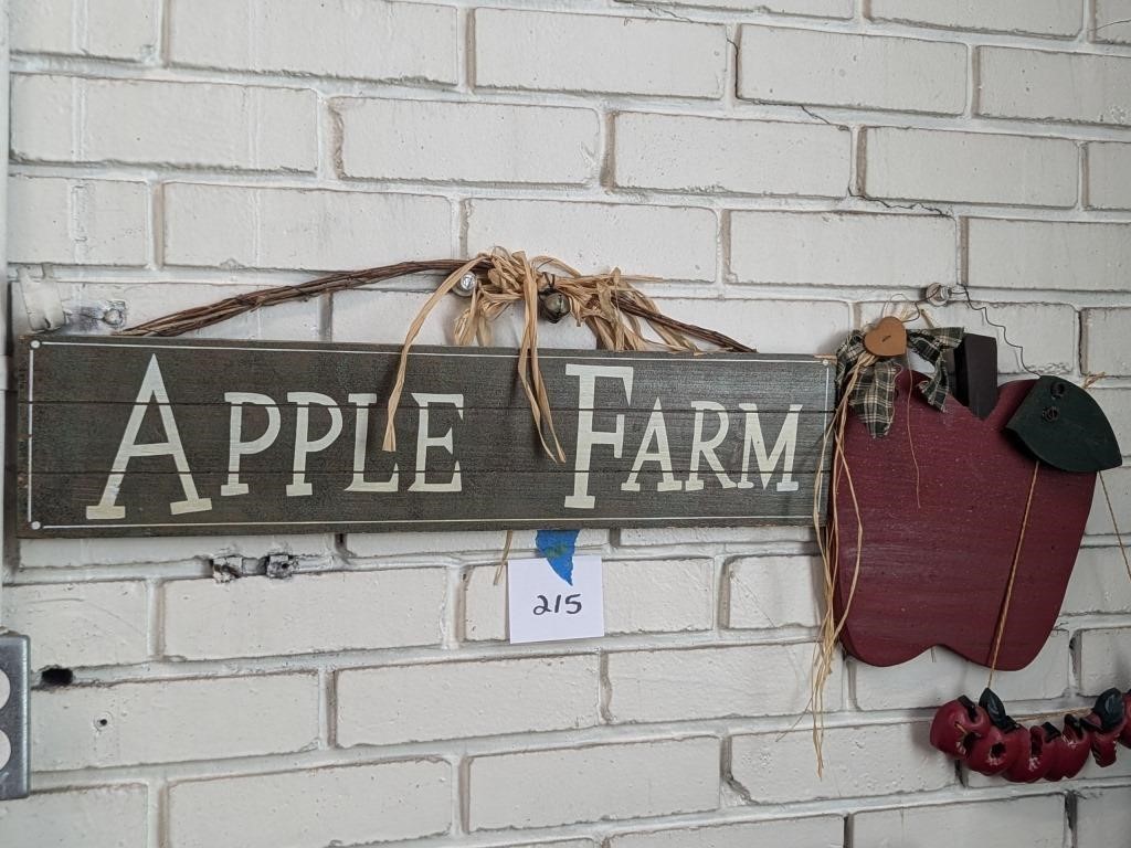 Apple Farms Wooden Sign - 34"
