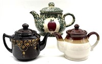 (3) Teapots 6.5” Tall and Smaller