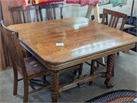 Vintage Table and 4 Chairs - 48"