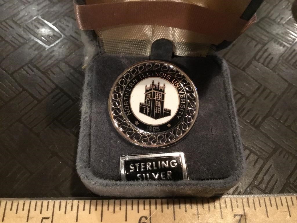 Sterling Silver Northern Illinois University Pin