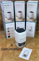 Lot of 6 Tabletop Portable Dehumidifiers