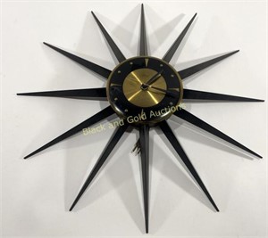 VTG MCM Welby Sunburst Clock