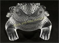 Lalique Crystal "Gregoire" Frog Toad Paperweight