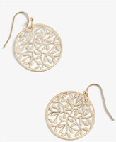 Maurices Floral Vine Round Drop Earrings
