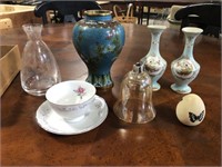 5 Assorted Items Including 2 Victorian Vases