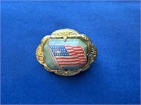 1940 celluloid patriotic pin