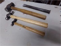 3 hammers and a chisel