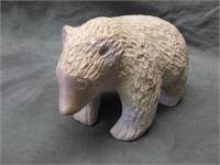 Hand Carved Stone/Plaster Bear