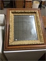 Heavy Wood-Framed Mirror.
