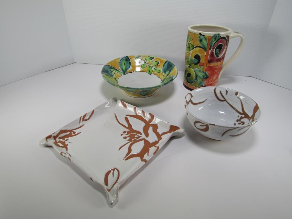 RICHARD MUND & OTHER SIGNED POTTERY PIECES