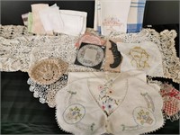 Vintage Linen/Lace/Embroidered/ Crochet Lot