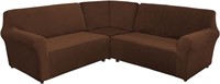 ULTICOR 3 Piece, Velvet L Shape Sofa Cover, L Shap