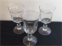 3pc Stemmed Pub Glasses