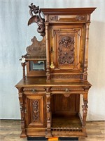 Antique Renaissance Style Dragon Carved Cabinet