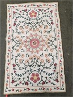 Cute Floral 36"x58" Area Rug. Tans, Orange,