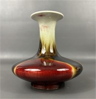 Chinese Oxblood Flambe Glaze Sang De Boeuf Vase