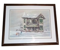 SIGNED ROBERT FABE NEW YEARS DAY PRINT