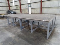 Steel Framed Timber Top Table 3840x1800 (2 Bases)