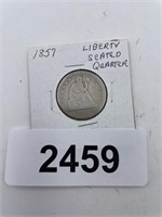 1857 Liberty Seated Quarter