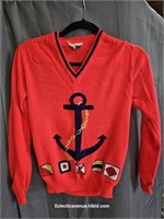 Vintage Nautical Sweater Cyn Les Small