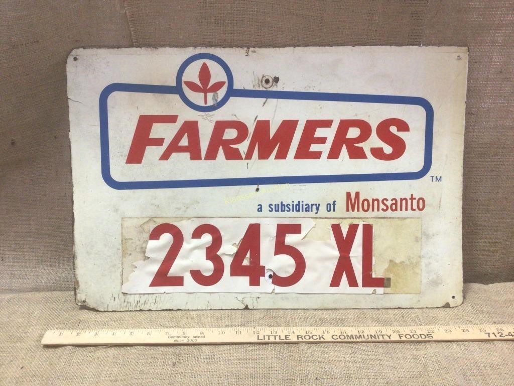 Farmers Monsanto sign. 24" x 16”.
