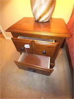 wood nightstand (matched lot 222)