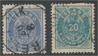 ICELAND #17 & #17a USED FINE-VF