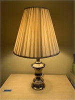 Brass touch lamp with lampshade measures 30