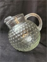 Vintage Clear Glass Hobnail Pitcher