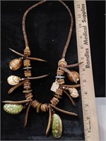 Vtg Tribal Shell Necklace